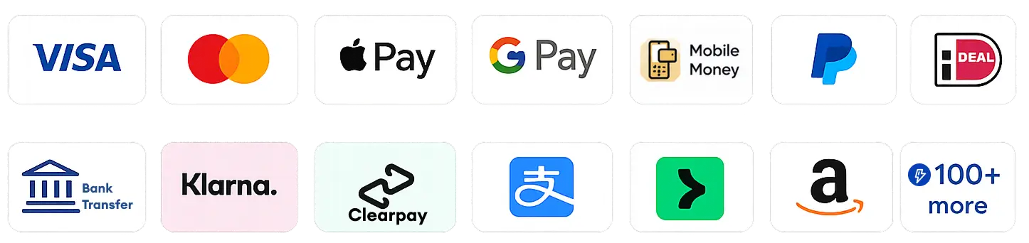 Supported payment methods